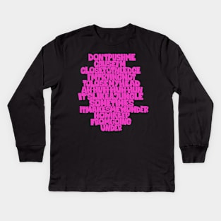 Unleash the Message: Grandmaster Flash Tribute Design with Wildstyle Block Letters Kids Long Sleeve T-Shirt